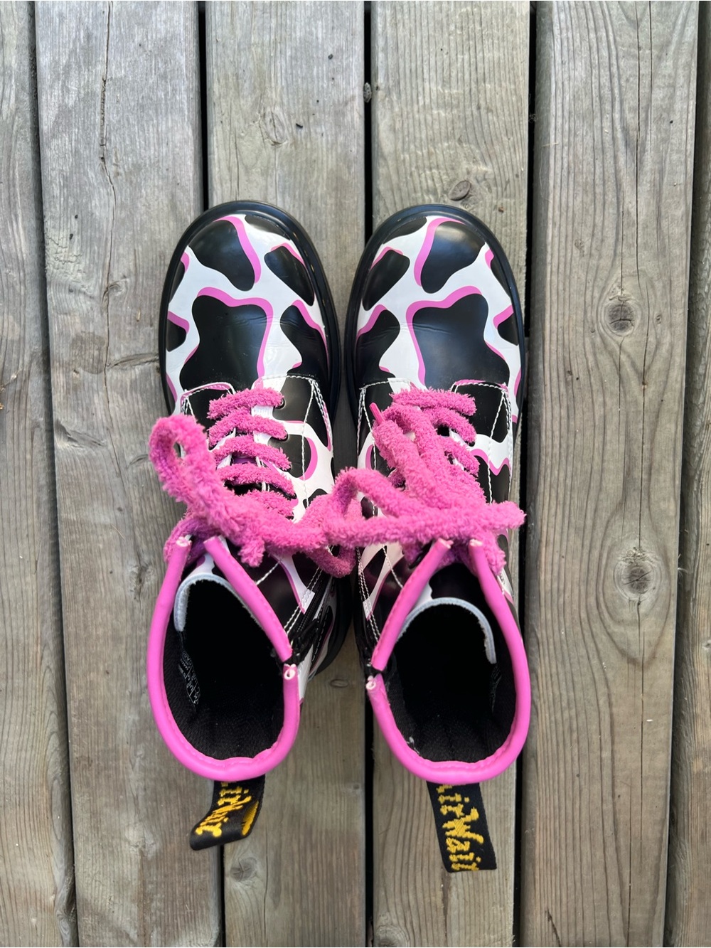 Youth Cow Print Limited Edition Dr. Martens